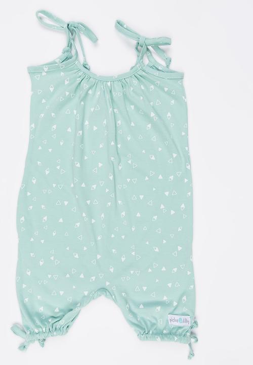 Pickalilly - Printed Playsuit Pale Blue