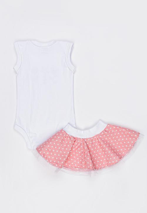Pickalilly - Printed  Flowers Little Miss Set Pale Pink