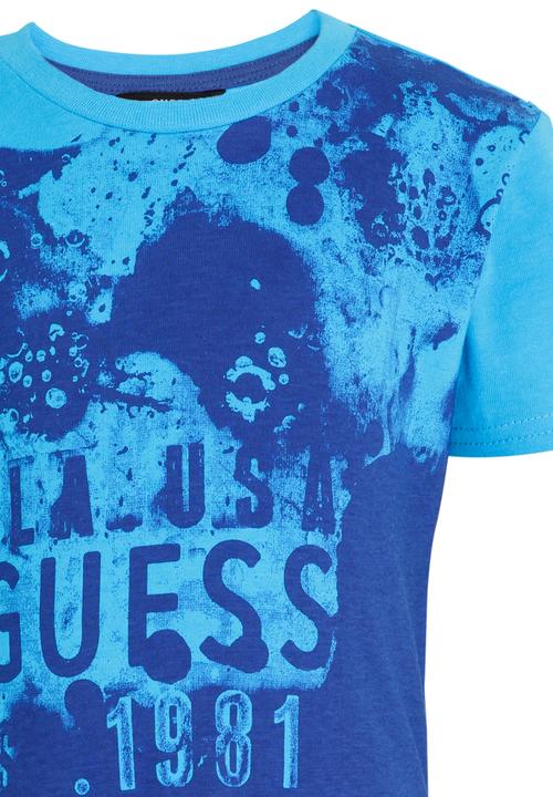 GUESS - S/S Abstarct Tee Blue