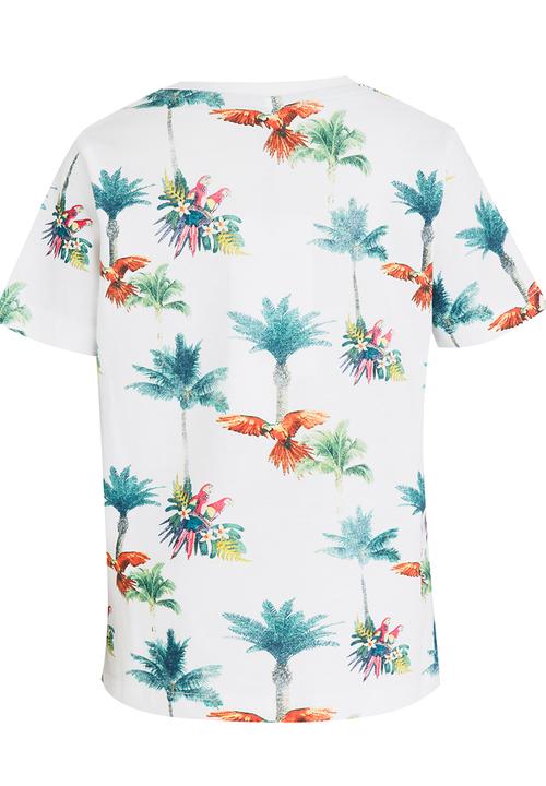 Name It - Boys Short Sleeve Printed Tee White