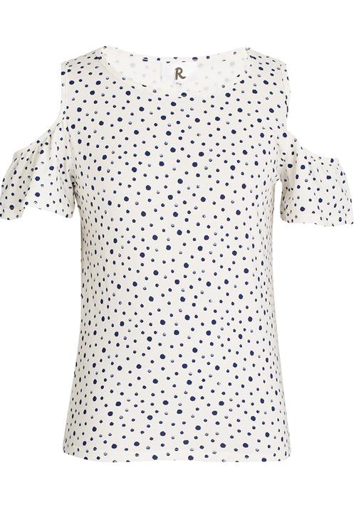 Rebel Republic - Cold Shoulder Top Navy & White