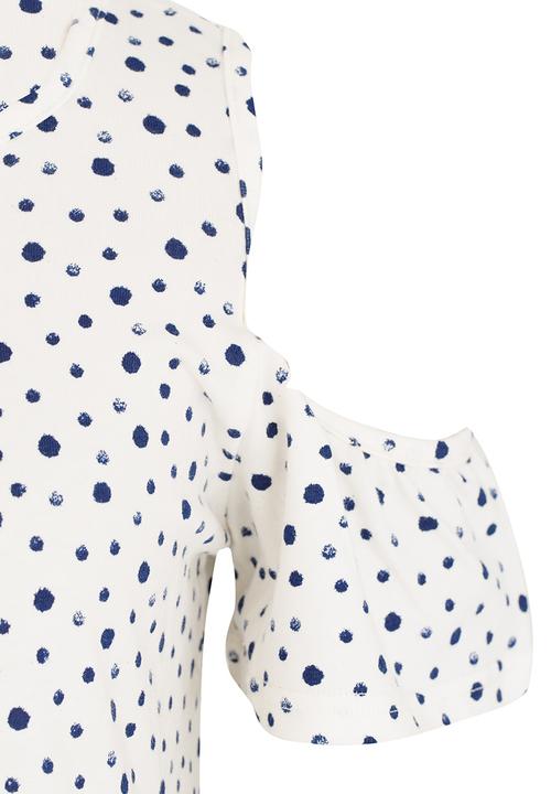 Rebel Republic - Cold Shoulder Top Navy & White