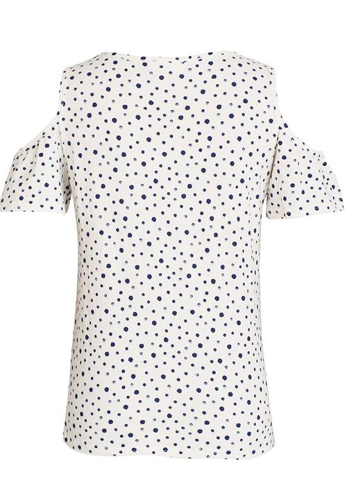 Rebel Republic - Cold Shoulder Top Navy & White