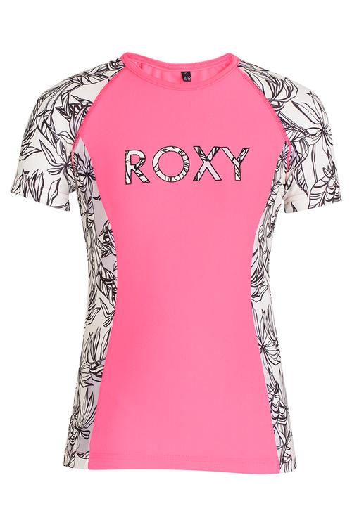 Roxy - Java Life s/s Rashie Mid Pink