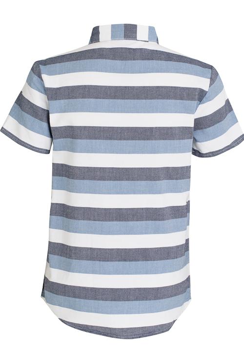GUESS - Stripe Woven Tee Multi-colour