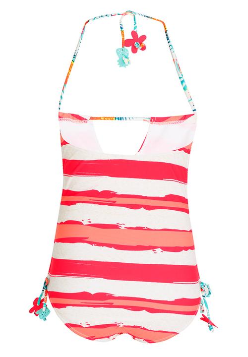 Pop Candy - Stripe One Piece Swimsuit Coral