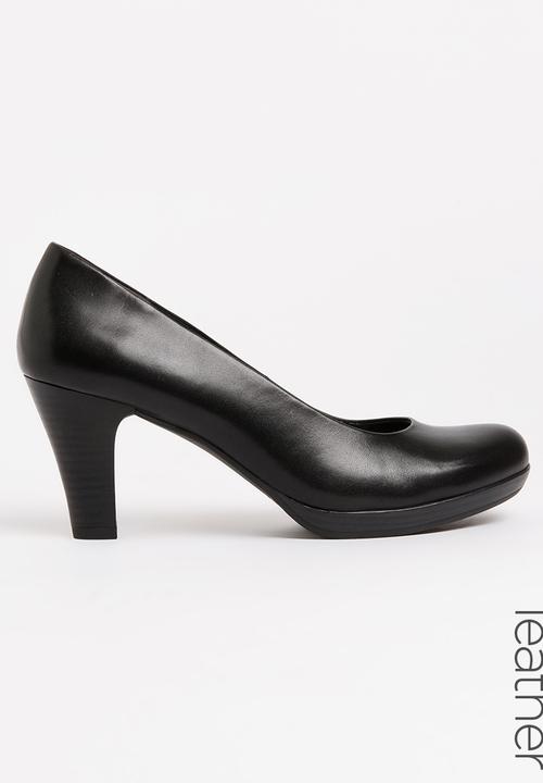 Leather Round Toe Courts Black Green 