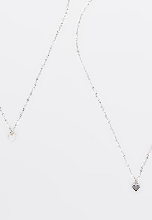 Jewels and Lace - Twin Pack Necklace  Silver