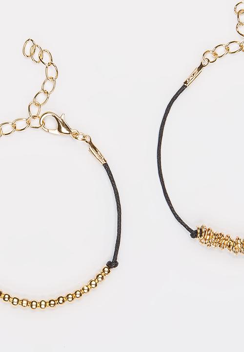 Jewels and Lace - Bracelet Twin Pack Black