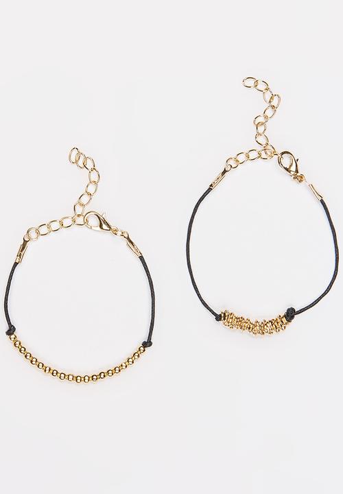 Jewels and Lace - Bracelet Twin Pack Black