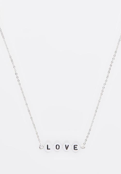 Jewels and Lace - Love Necklace Silver