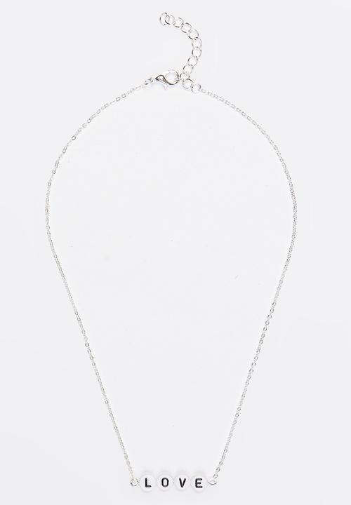 Jewels and Lace - Love Necklace Silver