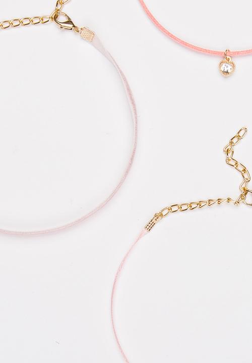 Jewels and Lace - Chocker 3 Pack Mid Pink