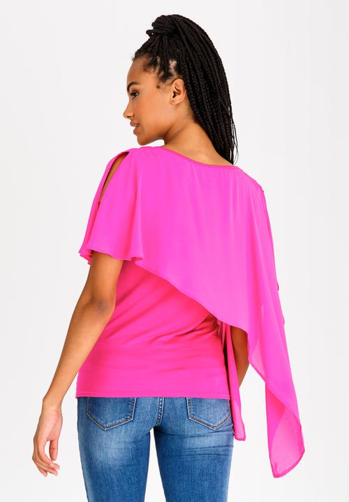 edit - Layered Frill Blouse Magenta