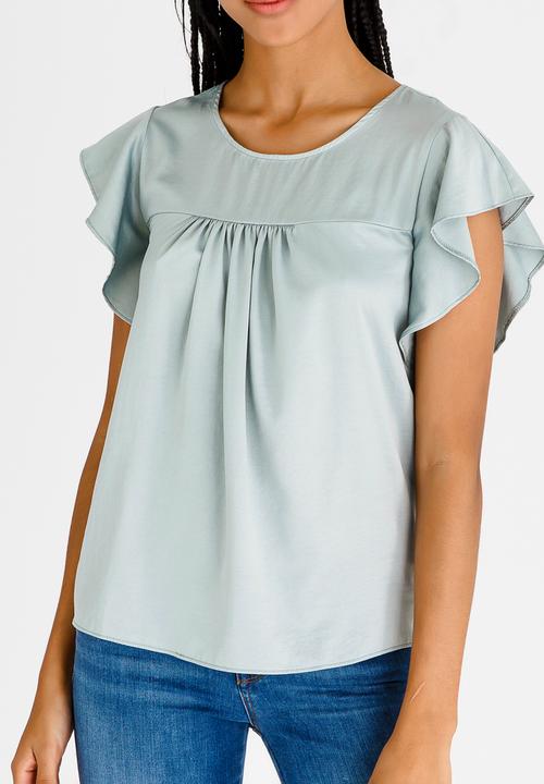 edit - Frilly Blouse Light Green
