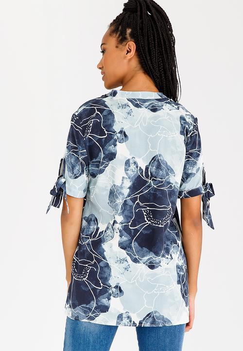 G Couture - Tunic with Tie Detail Multi-colour
