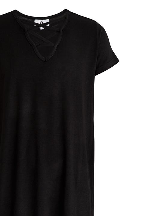 Rebel Republic - Criss Cross Front A-line Dress Black