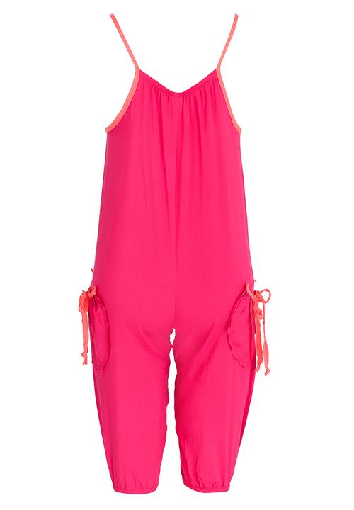 Eco Punk - Jumpsuit with Pineapple Print Dark Pink