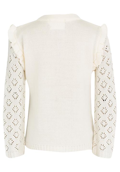 See-Saw - Cardi with Frill Detail Milk