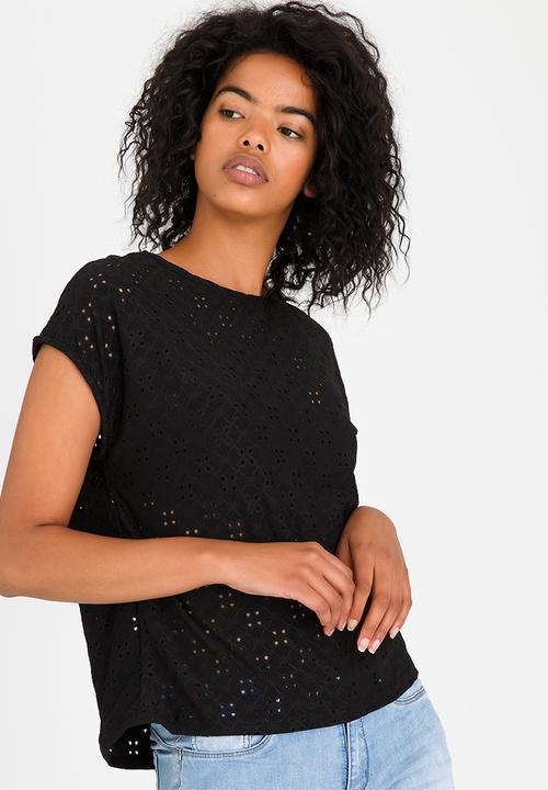edit - Lace Tee Black