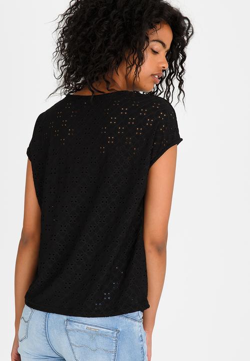 edit - Lace Tee Black