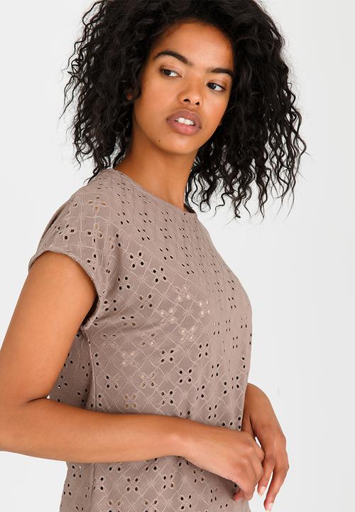 edit - Lace Tee Brown