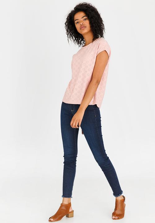 edit - Lace Tee Pale Pink