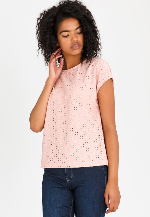 edit - Lace Tee Pale Pink