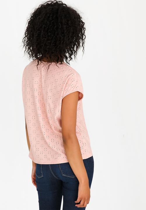 edit - Lace Tee Pale Pink
