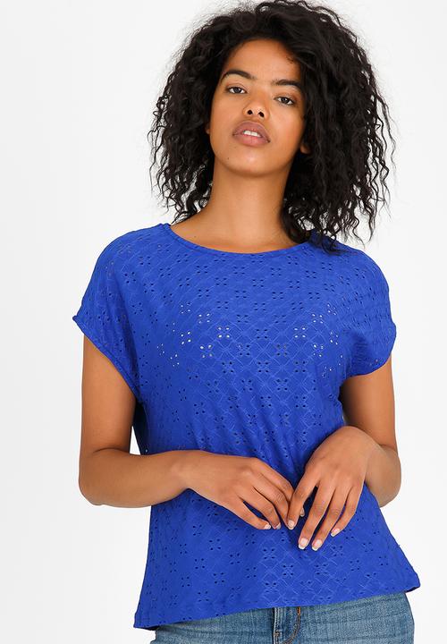 edit - Lace Tee Cobalt