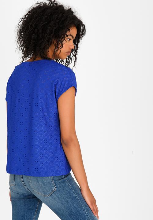 edit - Lace Tee Cobalt