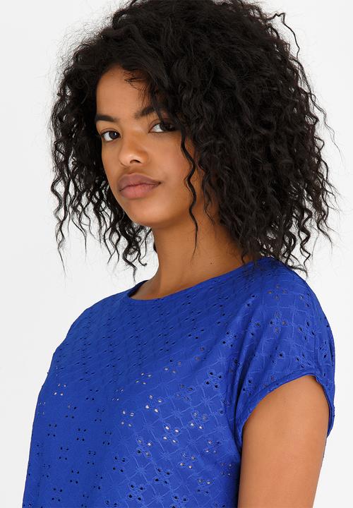 edit - Lace Tee Cobalt