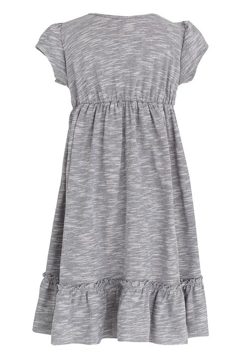Eco Punk - Lace Trim Embroided Dress Grey