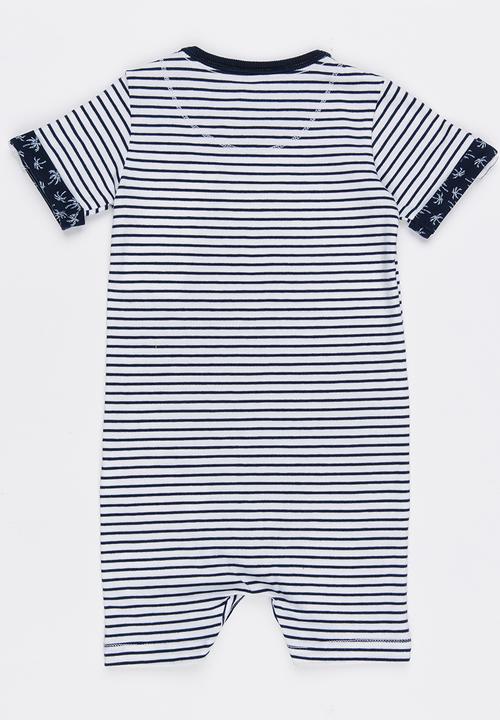 Name It - Stripped Romper Navy