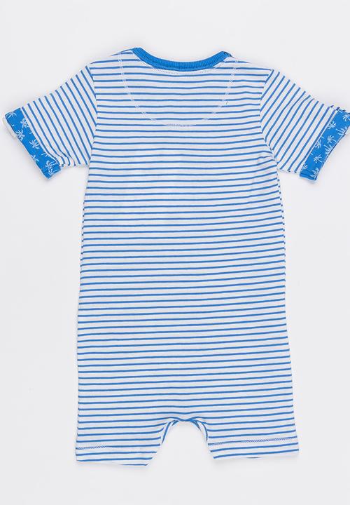 Name It - Stripped Romper Blue
