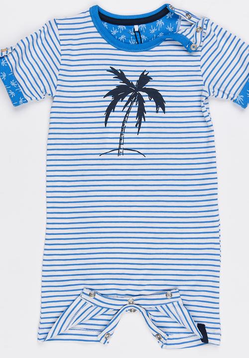 Name It - Stripped Romper Blue