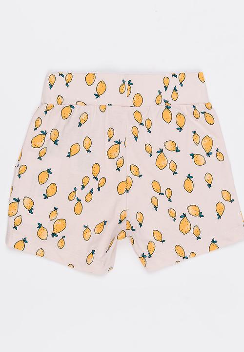 Name It - Printed Shorts Pale Pink