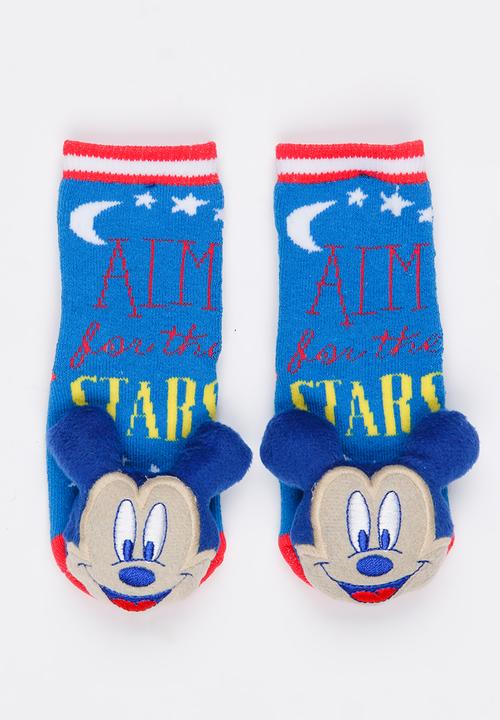Character Baby - Printed Rattle Socks Dark Blue