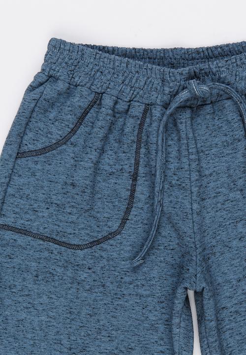 Rebel Republic - Knit Pull On Shorts Blue