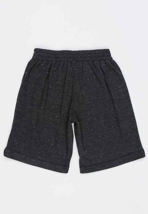 Rebel Republic - Knit Pull On Shorts Mid Grey