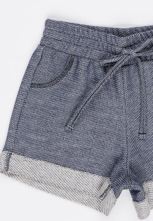 See-Saw - Girls Fleece Shorts Mid Blue