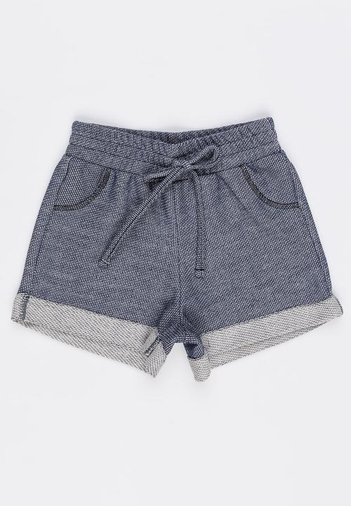 See-Saw - Girls Fleece Shorts Mid Blue