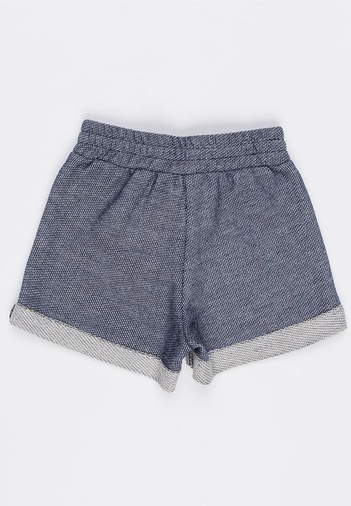 See-Saw - Girls Fleece Shorts Mid Blue