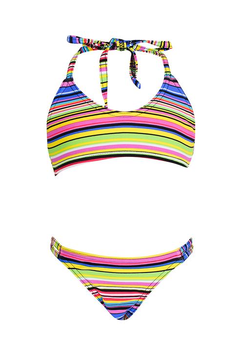 Sun Things - Strappy Bralet & Panty Set Multi-colour