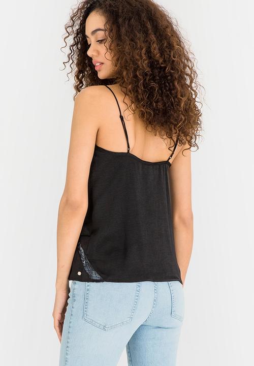 GUESS - Guess Libby Scribble Lace Cami Black