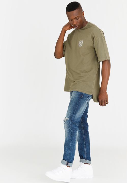 Resist - Oversized T Shirt Khaki Green