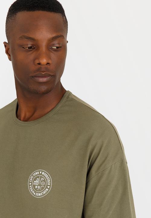 Resist - Oversized T Shirt Khaki Green