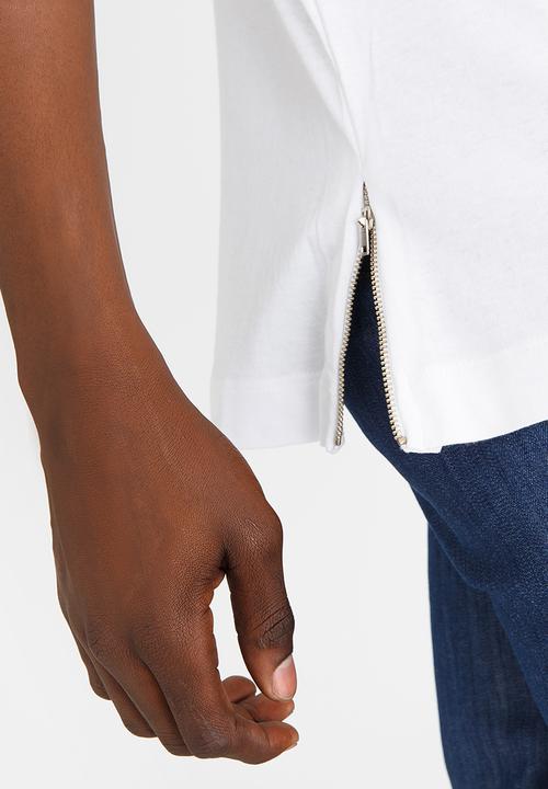 Resist - Oversized Half Sleeves T Shirt White