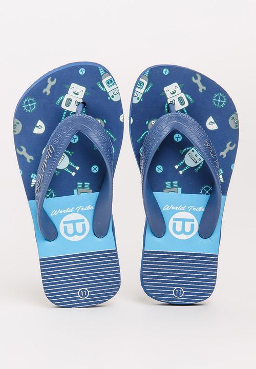 World Tribe - Outerspace Flip Flops Navy