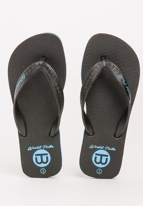 World Tribe - Ultimate Boys Flip Flops Black